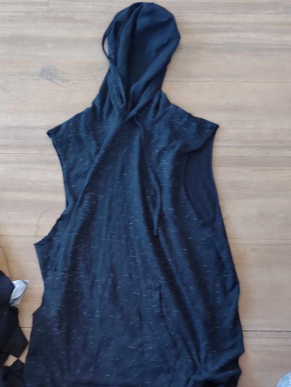 Blackamskczb Rag Size Medium Hooded Sleeveless Top